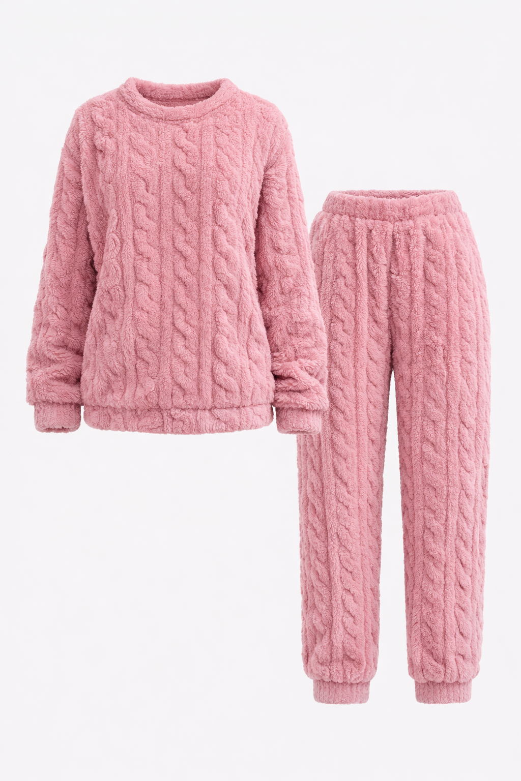 Snugly Unisex Fleece Pyjama Set | Soft Warm Fleece Pajama Set for Women & Men | Cosy Winter Loungewear & Sleepwear