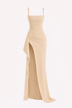 Valessia Women's Formal Slip Maxi Dress with Open Back | Elegant Satin Backless Maxi Dress for Women