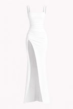 Valessia Women's Formal Slip Maxi Dress with Open Back | Elegant Satin Backless Maxi Dress for Women
