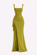 Valessia Women's Formal Slip Maxi Dress with Open Back | Elegant Satin Backless Maxi Dress for Women