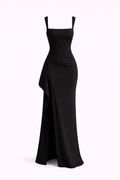 Valessia Women's Formal Slip Maxi Dress with Open Back | Elegant Satin Backless Maxi Dress for Women