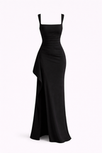 Valessia Women's Formal Slip Maxi Dress with Open Back | Elegant Satin Backless Maxi Dress for Women