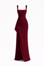 Valessia Women's Formal Slip Maxi Dress with Open Back | Elegant Satin Backless Maxi Dress for Women