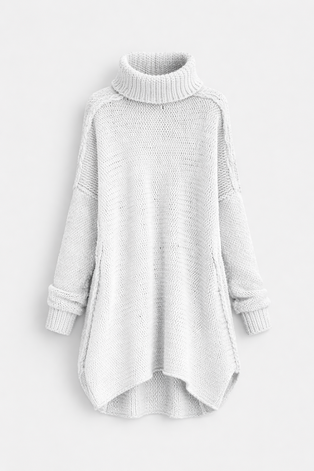 Greta Women's Cotton Knit Turtleneck Sweater | Soft Everyday Roll Neck Jumper for Women | Classic Regular Fit Smart Casual Knitwear