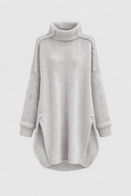 Greta Women's Cotton Knit Turtleneck Sweater | Soft Everyday Roll Neck Jumper for Women | Classic Regular Fit Smart Casual Knitwear