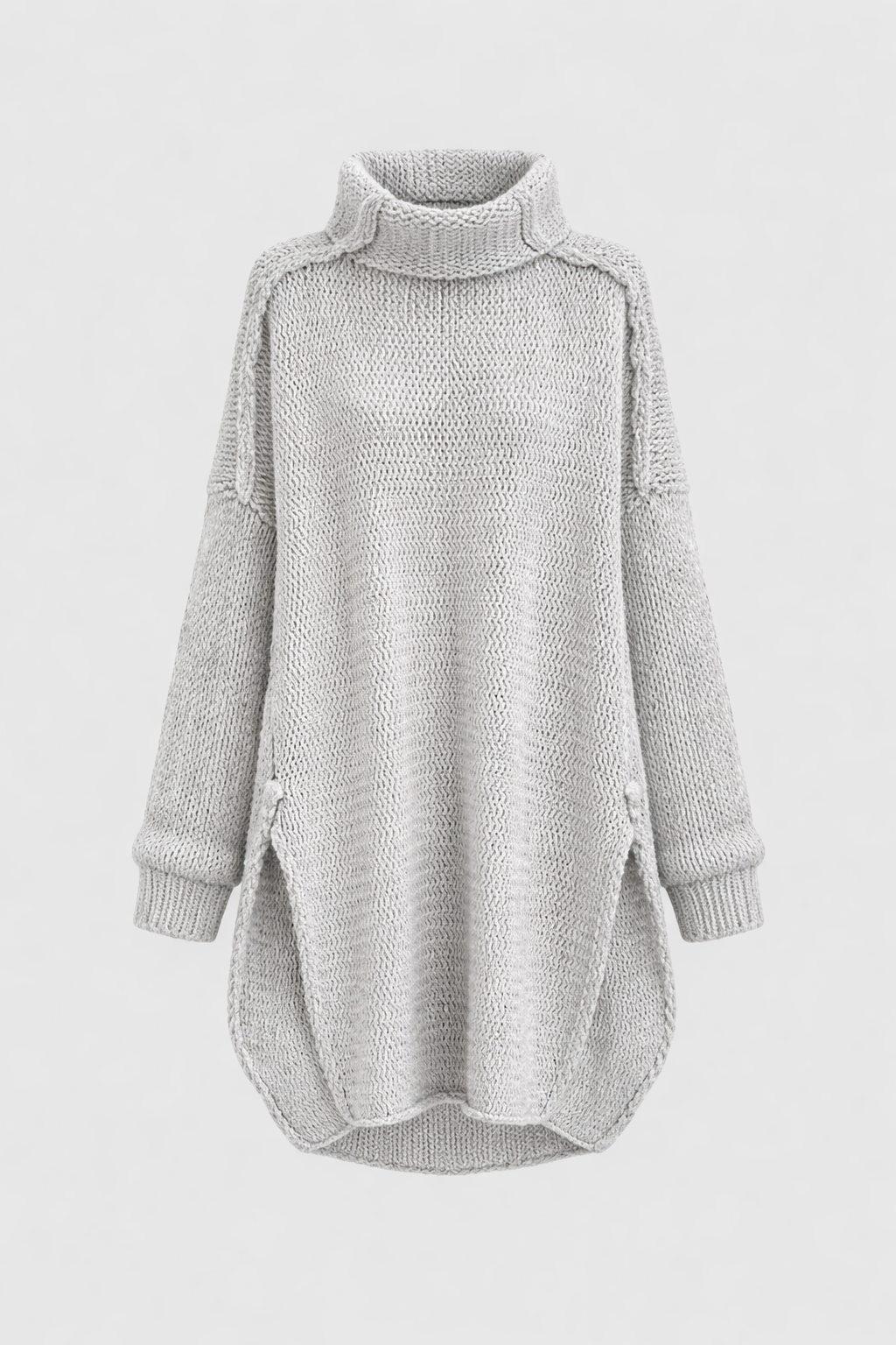 Greta Women's Cotton Knit Turtleneck Sweater | Soft Everyday Roll Neck Jumper for Women | Classic Regular Fit Smart Casual Knitwear