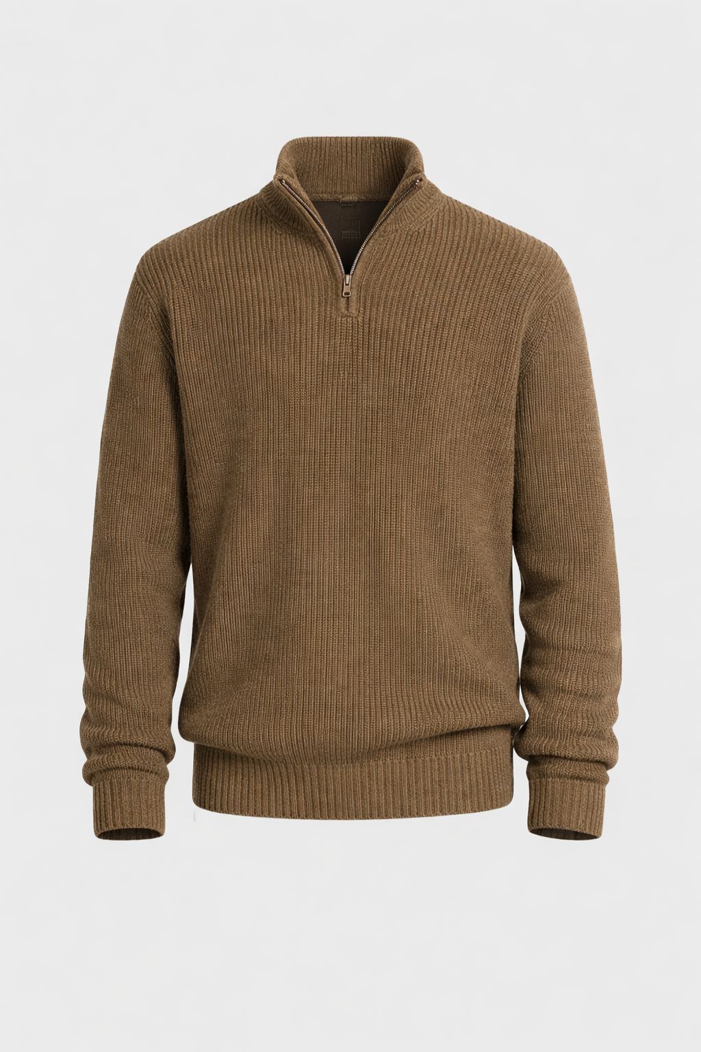 Enzo Men's Warm Merino Wool Blend Half-Zip Sweater | Luxury Soft Knit Quarter Zip Jumper for Men | Smart Casual Winter Knitwear