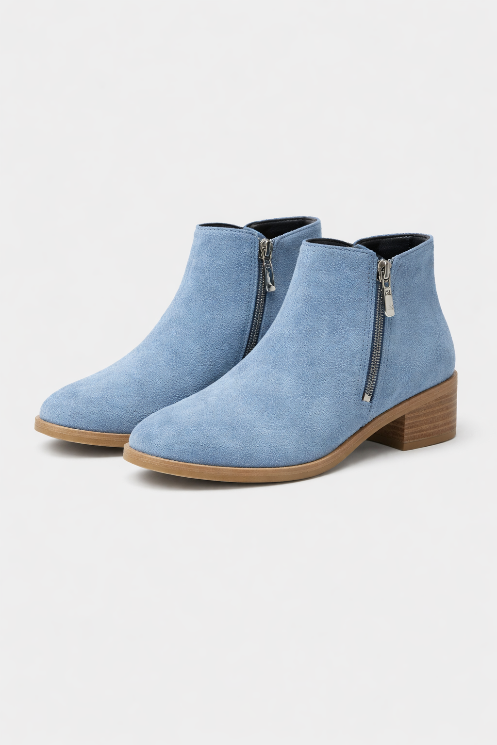 Klara Women's Elegant Suede Mid-Calf Boots | Block Heel Zip-Up Suede Boots for Women | Smart Casual Everyday & Occasion Footwear