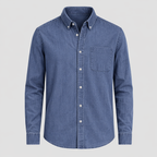 Alex Men's Cotton Linen Long Sleeve Shirt | Lightweight & Breathable | Smart Casual Summer Wear