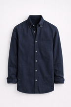Alex Men's Cotton Linen Long Sleeve Shirt | Lightweight & Breathable | Smart Casual Summer Wear