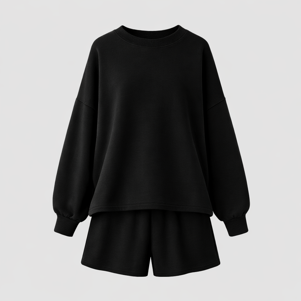 Amelie Women's Matching Knit Sweater & Mini Skirt Set | Cotton Knit Co-Ord Set for Women | Casual Everyday Two-Piece Knitwear