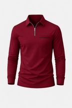 Romeo Men's Long Sleeve Cotton Jersey Polo Shirt | Classic Soft Knit Polo for Men | Smart Casual Everyday & Weekend Wear