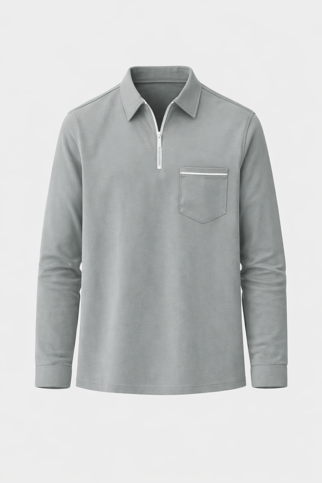 Romeo Men's Long Sleeve Cotton Jersey Polo Shirt | Classic Soft Knit Polo for Men | Smart Casual Everyday & Weekend Wear