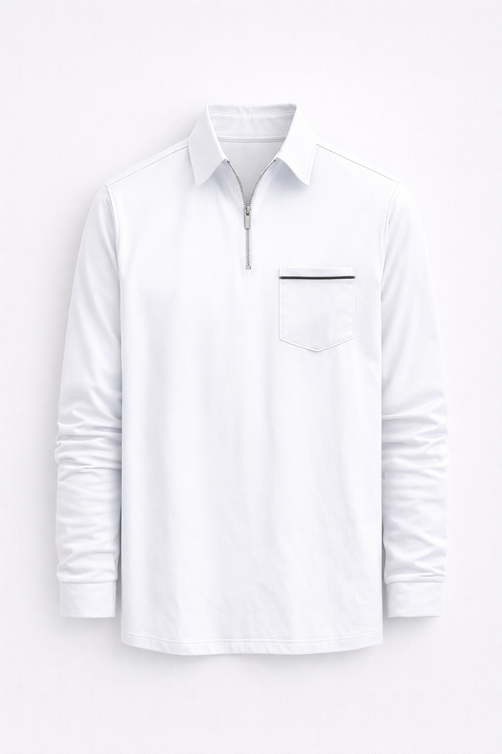 Romeo Men's Long Sleeve Cotton Jersey Polo Shirt | Classic Soft Knit Polo for Men | Smart Casual Everyday & Weekend Wear
