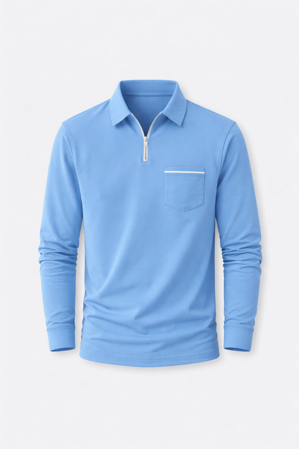 Romeo Men's Long Sleeve Cotton Jersey Polo Shirt | Classic Soft Knit Polo for Men | Smart Casual Everyday & Weekend Wear