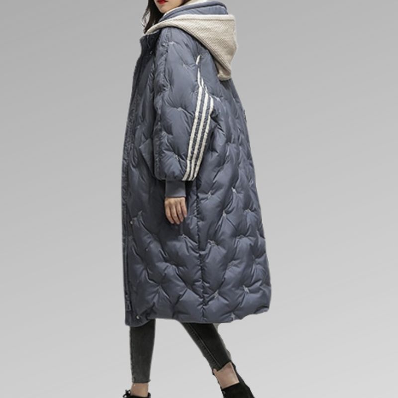 Christel Women's Premium Long Puffer Jacket | Luxury Longline Padded Coat for Women | Warm Everyday Winter Outerwear