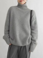 Celestine Women's Cashmere Oversized Turtleneck Sweater | Soft Luxury Slouchy Roll Neck Jumper