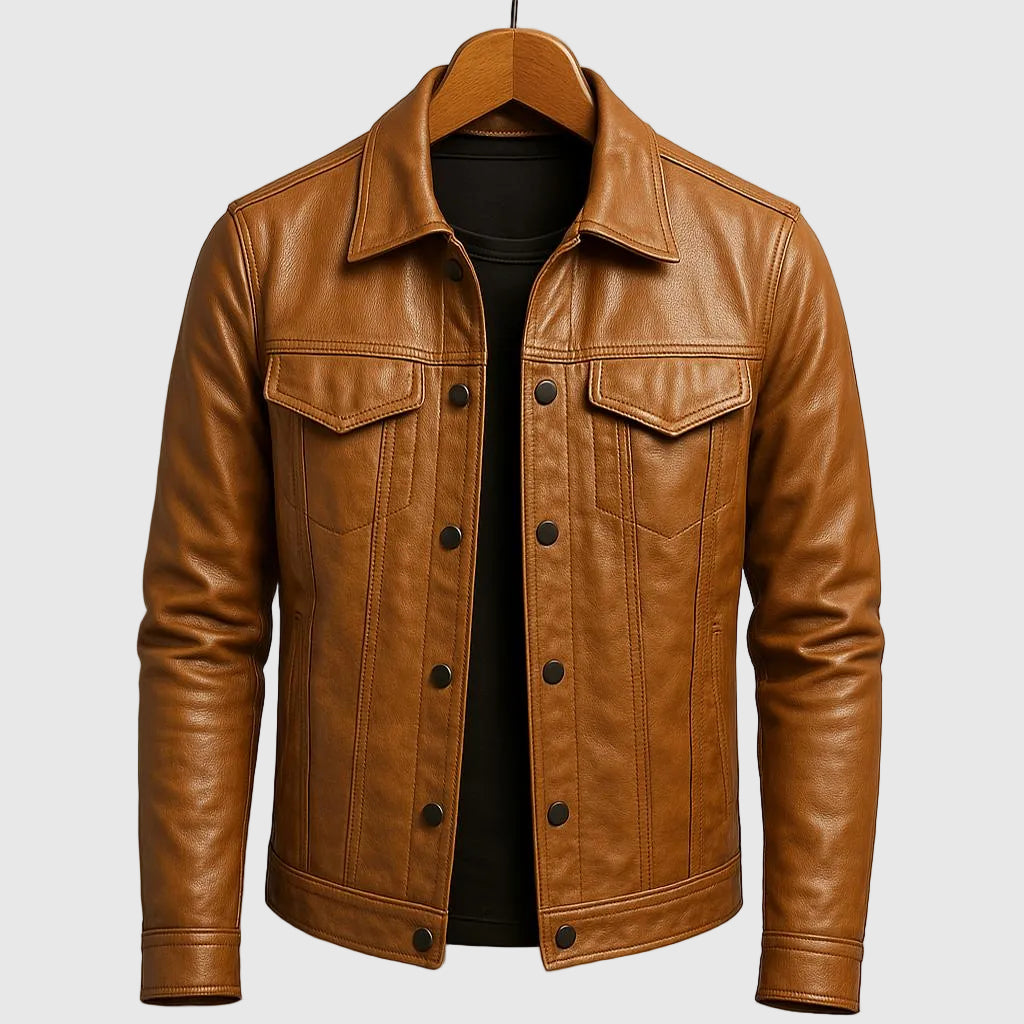 Delviera Men's Premium Faux Leather Rider Jacket | Vegan Leather Motorcycle Jacket for Men | Smart Casual Streetwear & Urban Outerwear