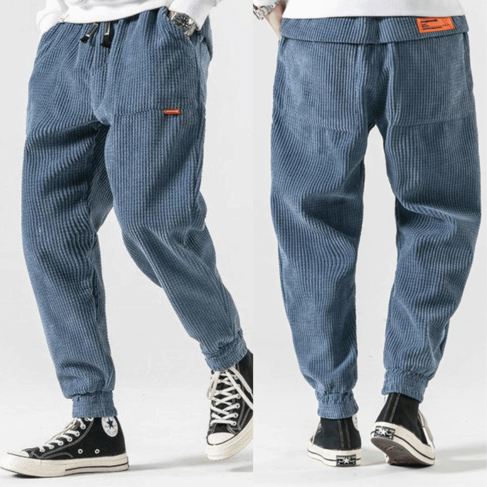Fletcher Men's Relaxed Fit Corduroy Trousers | Comfortable Casual Cotton Cord Pants for Men
