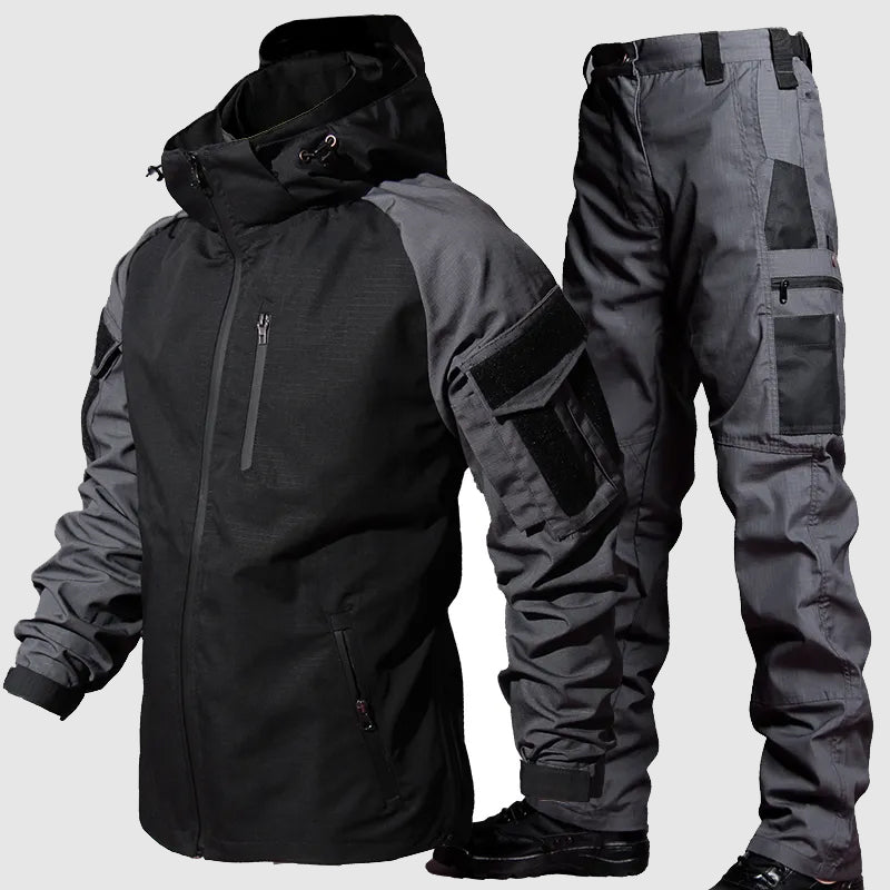 Eddie Men's Durable Waterproof Jacket & Trouser Set | Windproof Waterproof Work Suit for Men | Heavy Duty Rain Suit for Outdoor Workwear