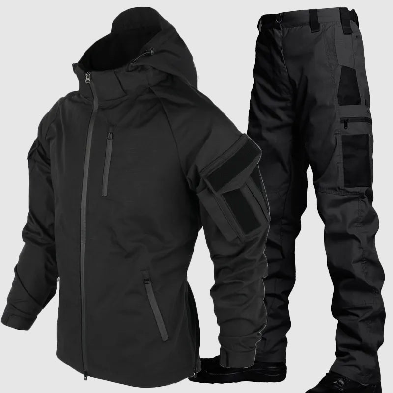 Eddie Men's Durable Waterproof Jacket & Trouser Set | Windproof Waterproof Work Suit for Men | Heavy Duty Rain Suit for Outdoor Workwear