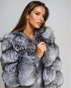 Elaira Women's Luxurious Faux Fur Coat | Plush Oversized Faux Fur Coat for Women | Glamorous Winter Statement Outerwear