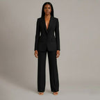 Christian Women's Chic Tweed Suit Set | Longline Blazer & Tailored Trousers Co-Ord
