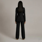 Christian Women's Chic Tweed Suit Set | Longline Blazer & Tailored Trousers Co-Ord