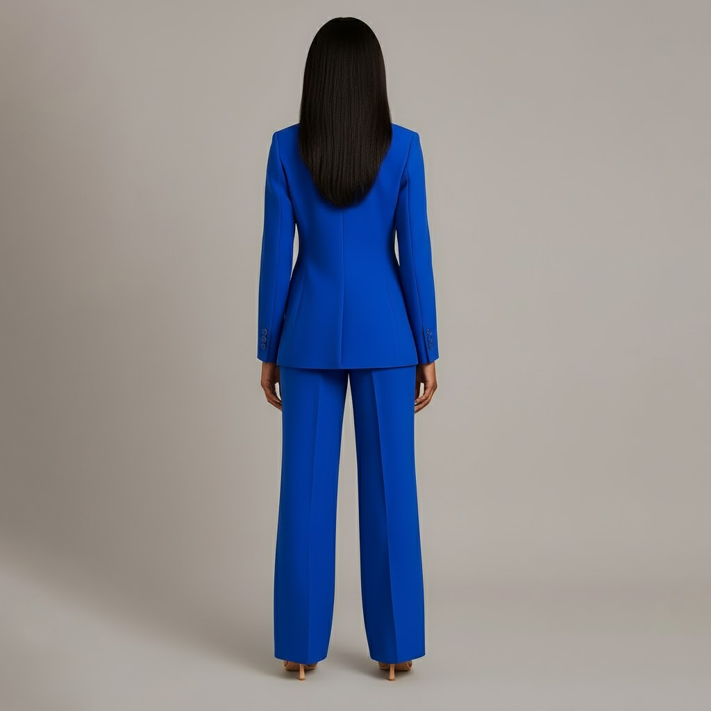 Christian Women's Chic Tweed Suit Set | Longline Blazer & Tailored Trousers Co-Ord