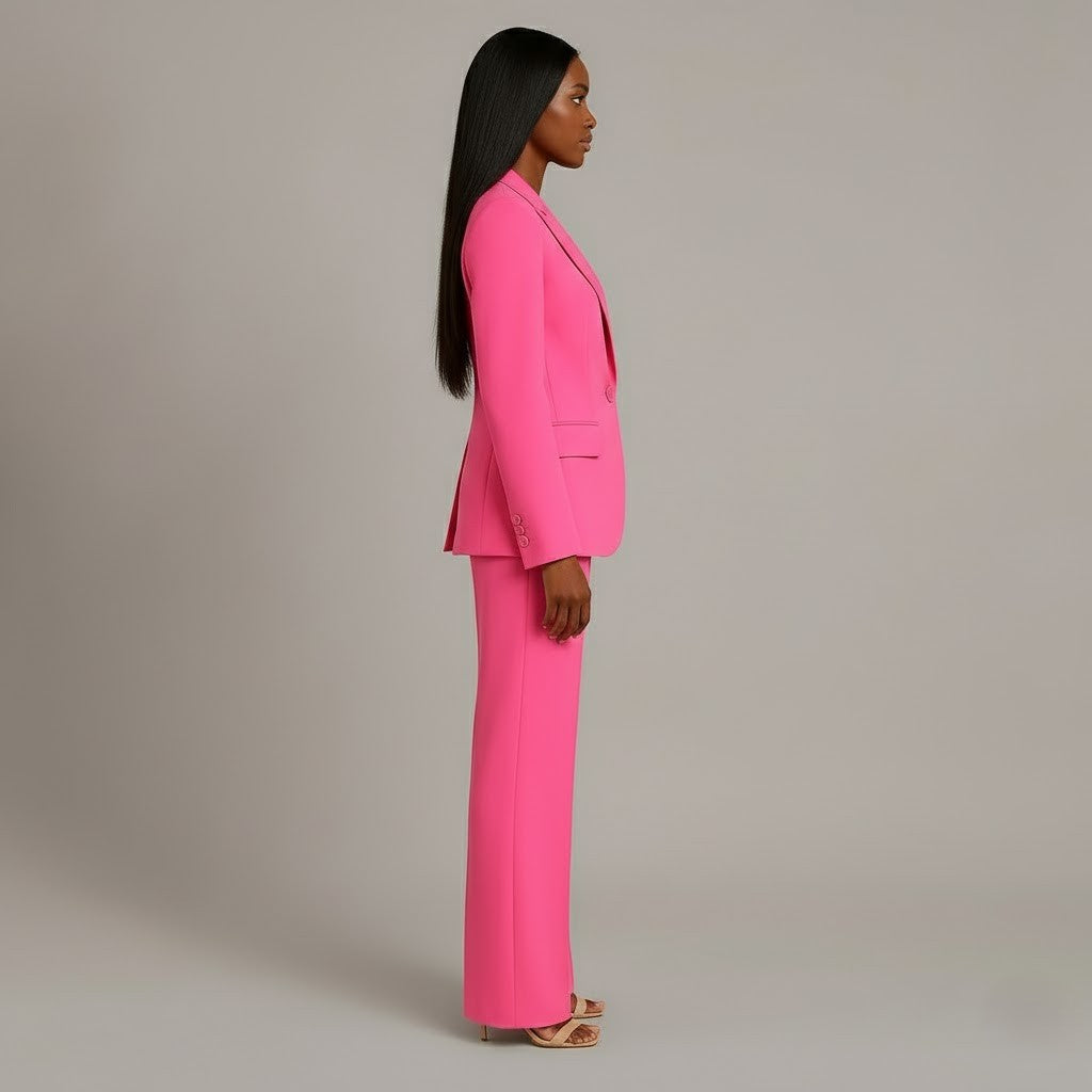 Christian Women's Chic Tweed Suit Set | Longline Blazer & Tailored Trousers Co-Ord