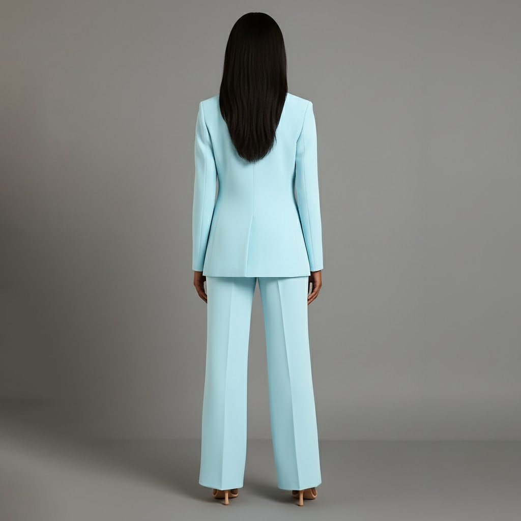 Christian Women's Chic Tweed Suit Set | Longline Blazer & Tailored Trousers Co-Ord