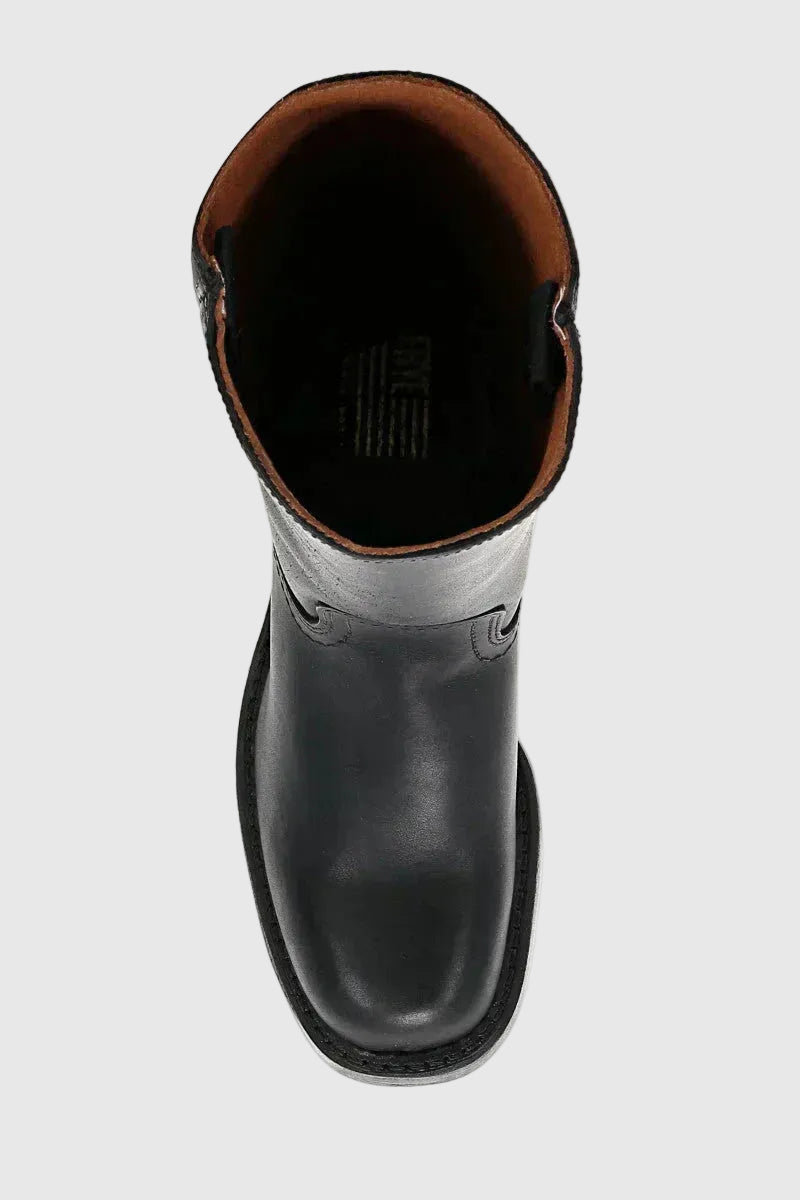 Eve Women's Faux Leather Campus Boots | Timeless Block Heel Lace-Up Boots for Women | Casual Smart Everyday & Weekend Footwear