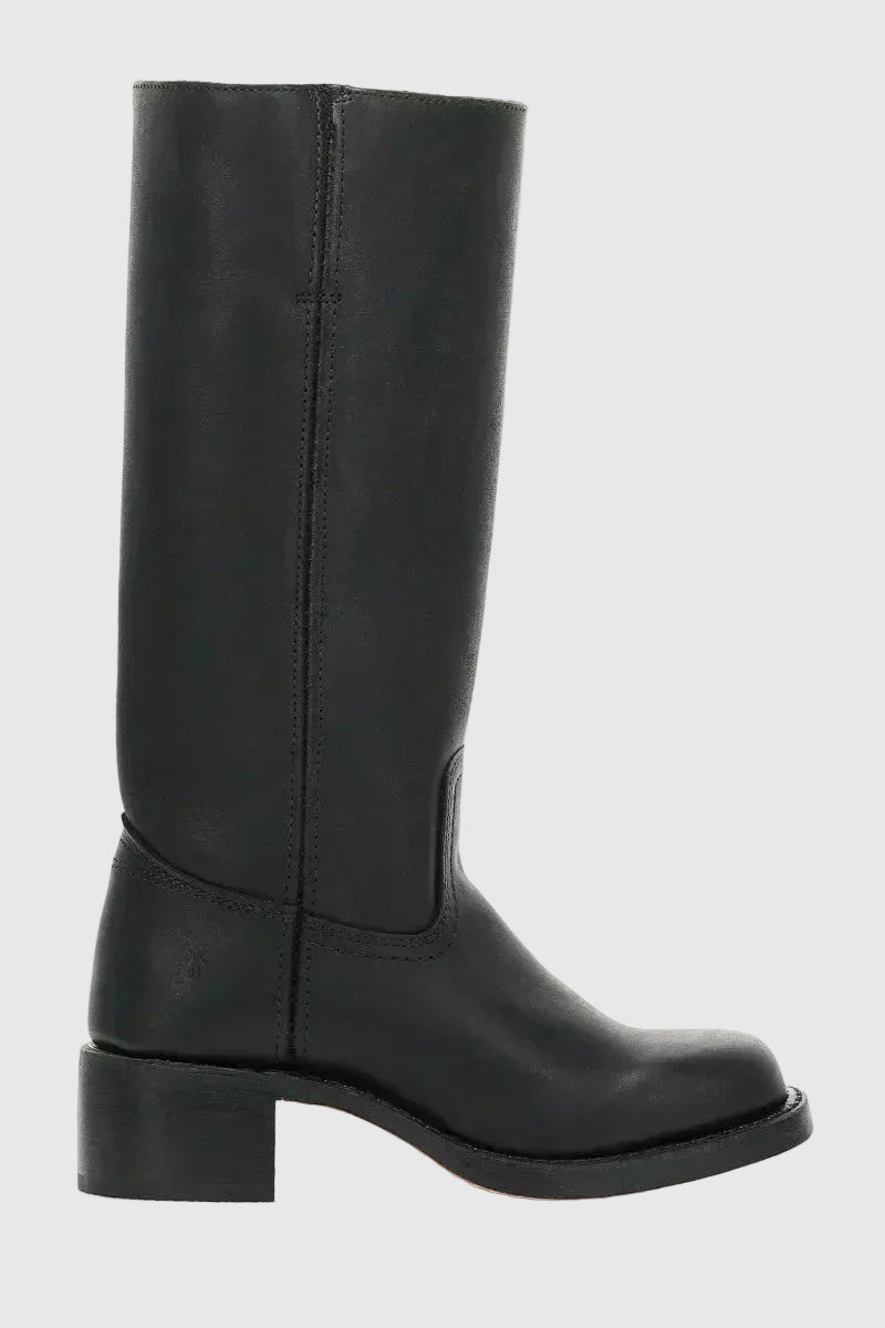 Eve Women's Faux Leather Campus Boots | Timeless Block Heel Lace-Up Boots for Women | Casual Smart Everyday & Weekend Footwear