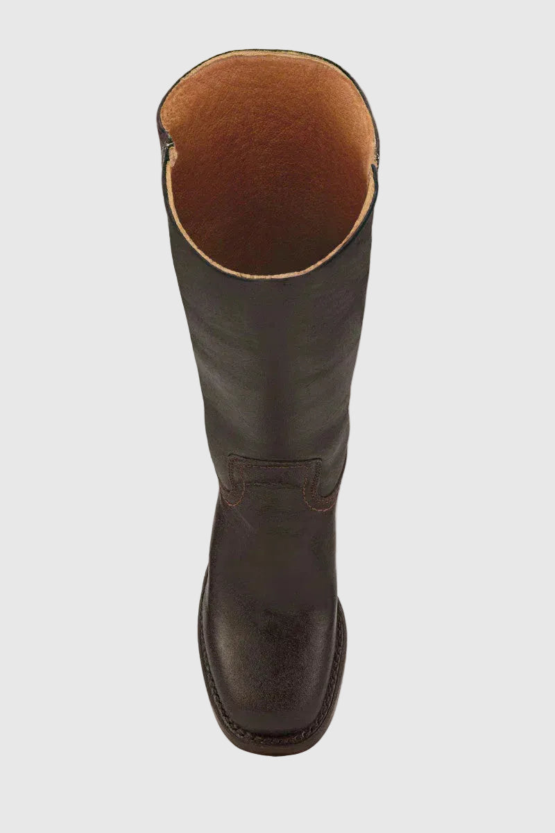Eve Women's Faux Leather Campus Boots | Timeless Block Heel Lace-Up Boots for Women | Casual Smart Everyday & Weekend Footwear