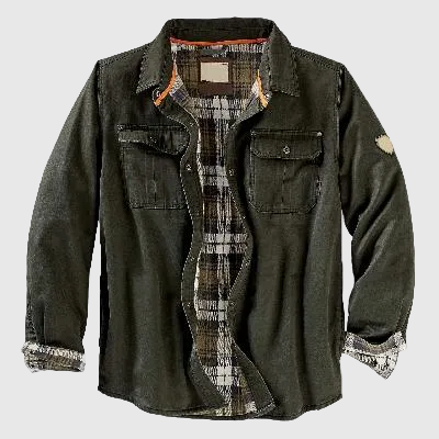 Everest Men's All-Season Waxed Trucker Jacket | Waxed Cotton Canvas Jacket for Men | Weatherproof Casual Outdoor Everyday Outerwear