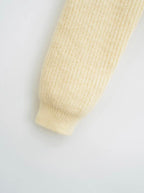 Women’s Collared Button Knit Cardigan – Wool