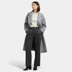 Women’s Double Pocket Wool-Blend Winter Coat