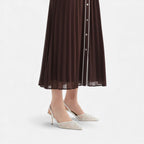 Women’s Embroidered Mesh Designer Heels