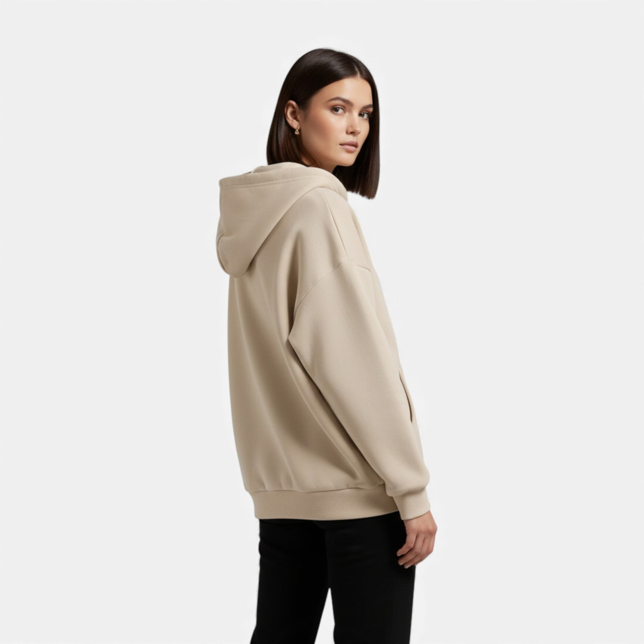 Women’s Zip-Up Knit Hoodie for Autumn/Winter