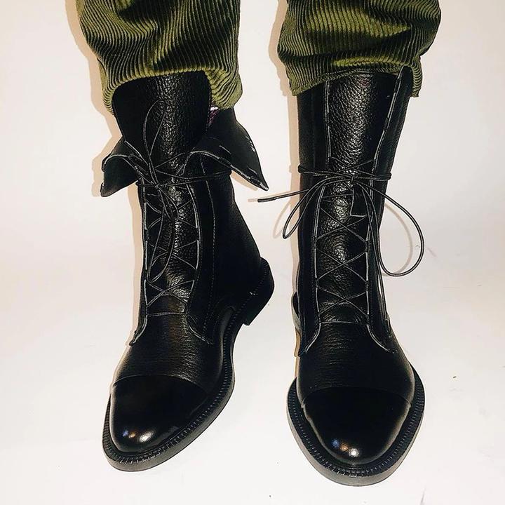 Sapphira Women's Lace-Up Block Heel Ankle Boots | Faux Leather Heeled Ankle Boots for Women | Smart Casual Everyday & Evening Footwear