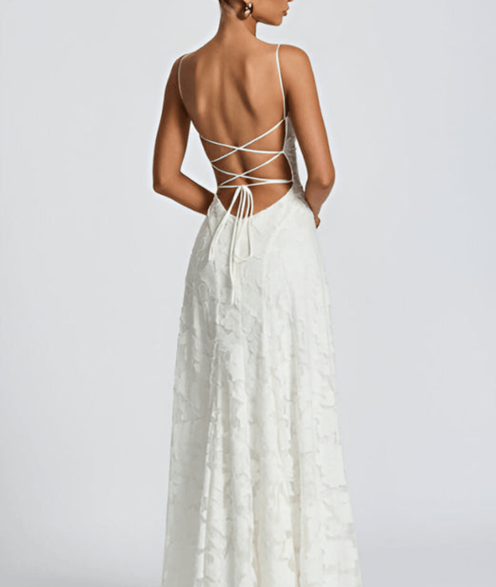 Helia Women's Floral Burnout Velvet Maxi Dress | Spaghetti Strap Wedding Guest Gown | Evening & Occasion