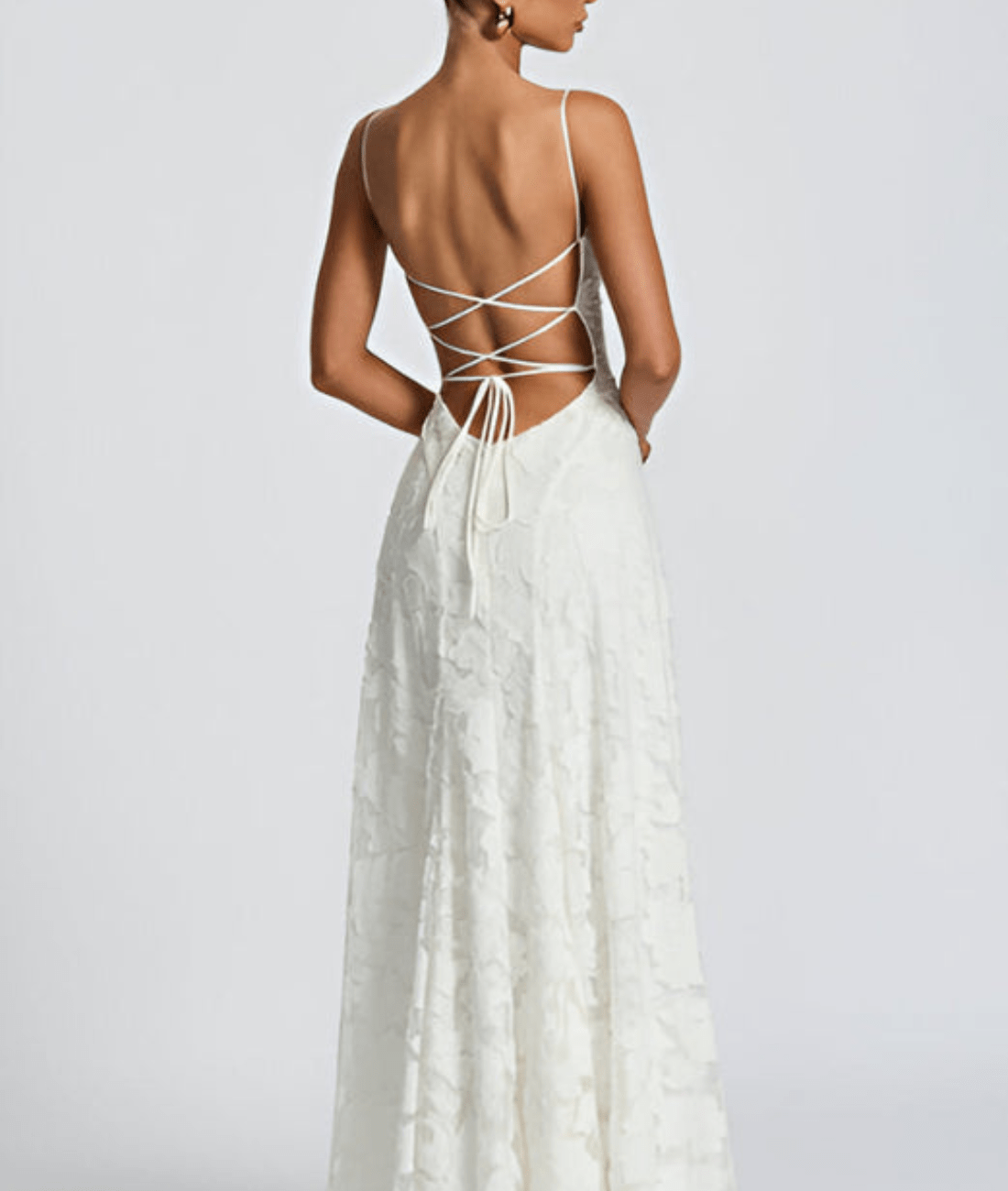Helia Women's Floral Burnout Velvet Maxi Dress | Spaghetti Strap Wedding Guest Gown | Evening & Occasion