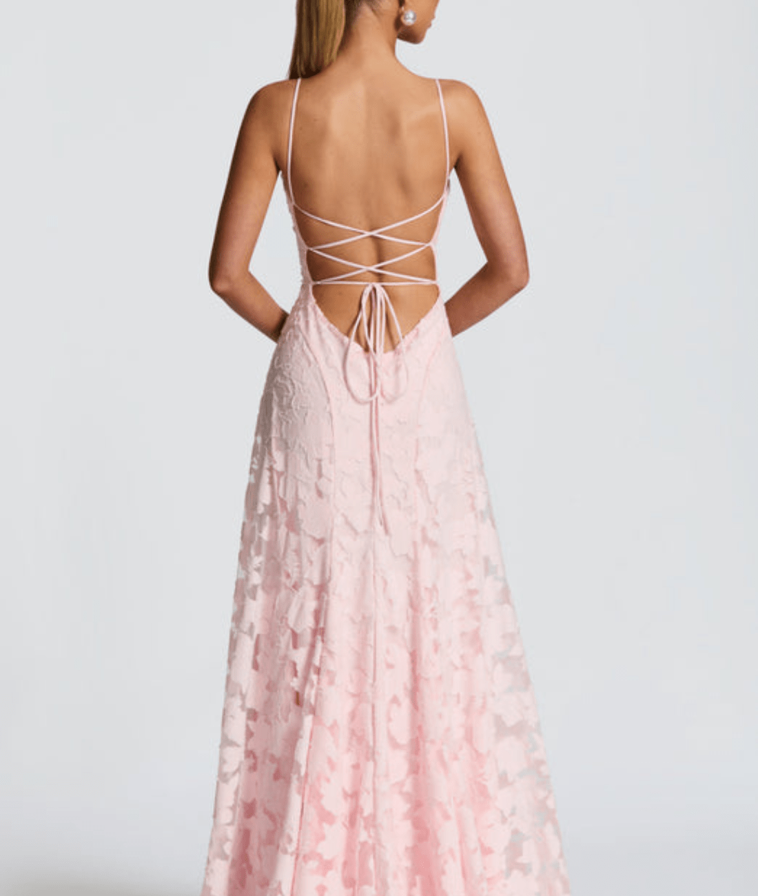 Helia Women's Floral Burnout Velvet Maxi Dress | Spaghetti Strap Wedding Guest Gown | Evening & Occasion