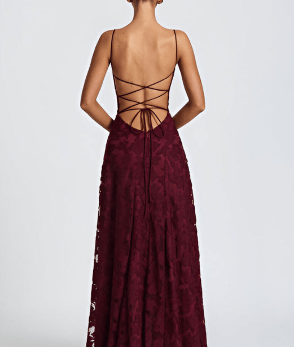 Helia Women's Floral Burnout Velvet Maxi Dress | Spaghetti Strap Wedding Guest Gown | Evening & Occasion