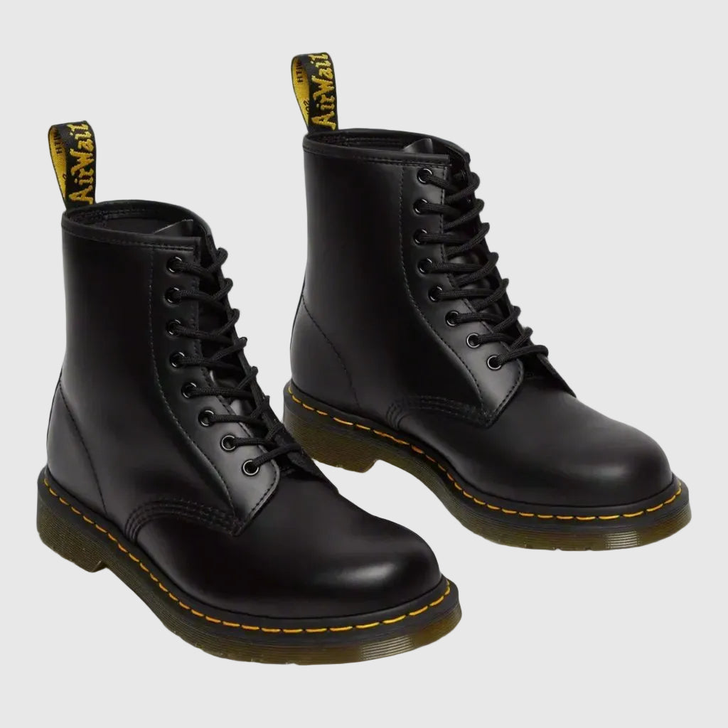 Vesper Women's Flat Lace-Up Mid-Calf Boots | Faux Leather Everyday Combat Boots for Women