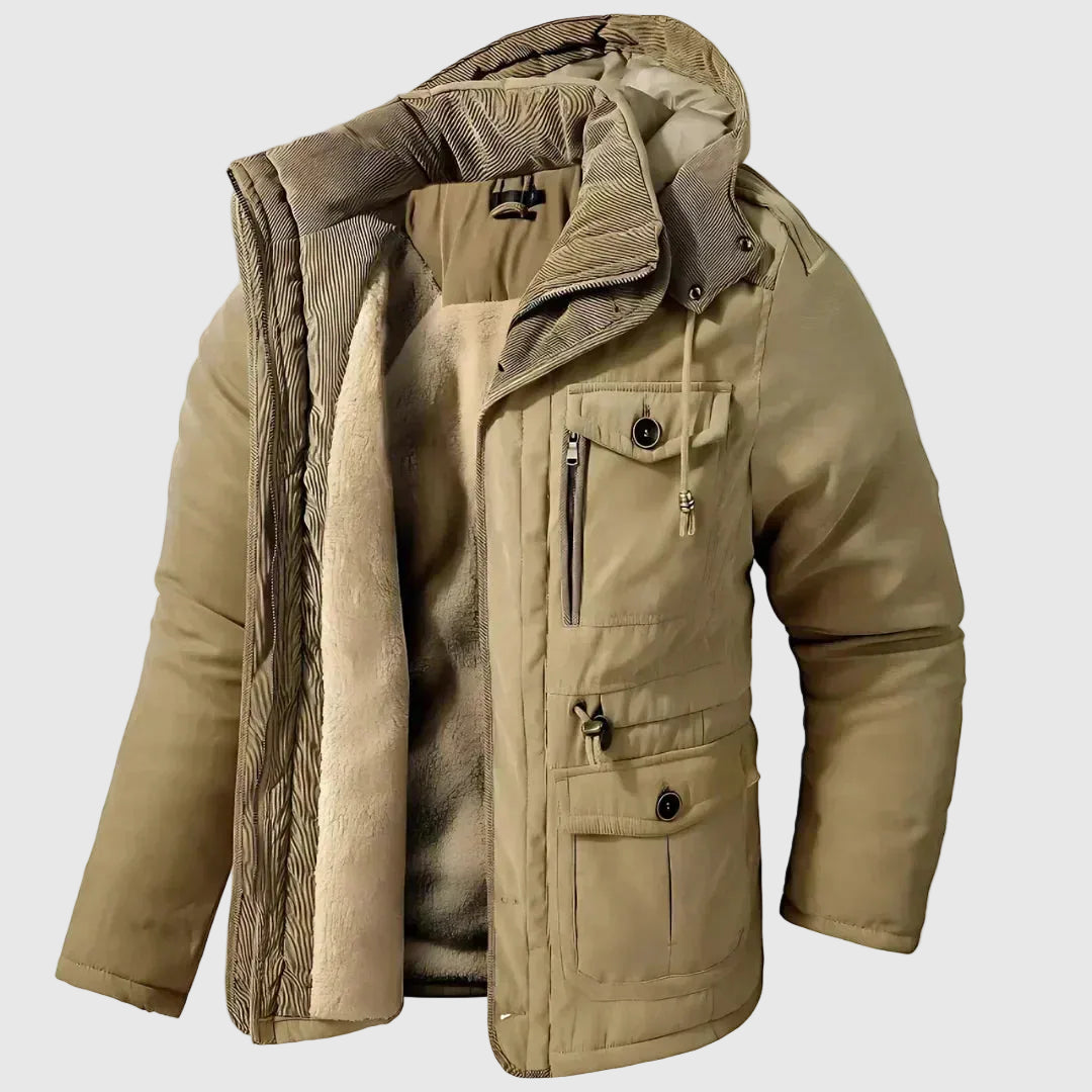 Jeff Men's Waterproof Insulated Winter Jacket | Warm Windproof Padded Jacket for Men | Everyday Outdoor Cold Weather Outerwear