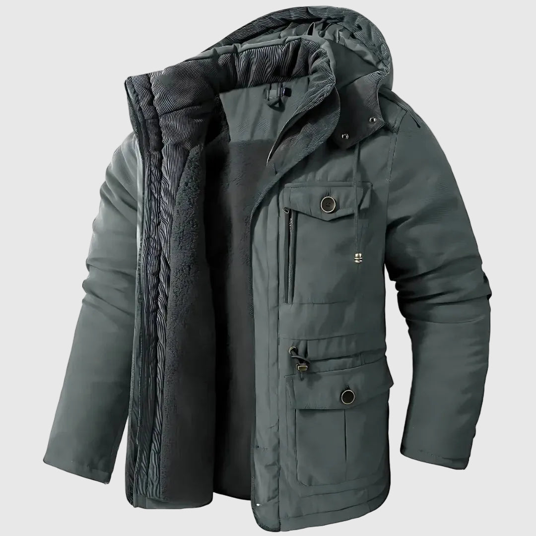 Jeff Men's Waterproof Insulated Winter Jacket | Warm Windproof Padded Jacket for Men | Everyday Outdoor Cold Weather Outerwear