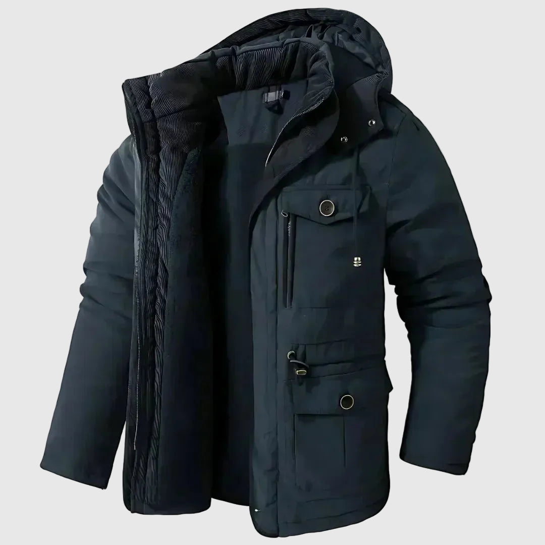 Jeff Men's Waterproof Insulated Winter Jacket | Warm Windproof Padded Jacket for Men | Everyday Outdoor Cold Weather Outerwear