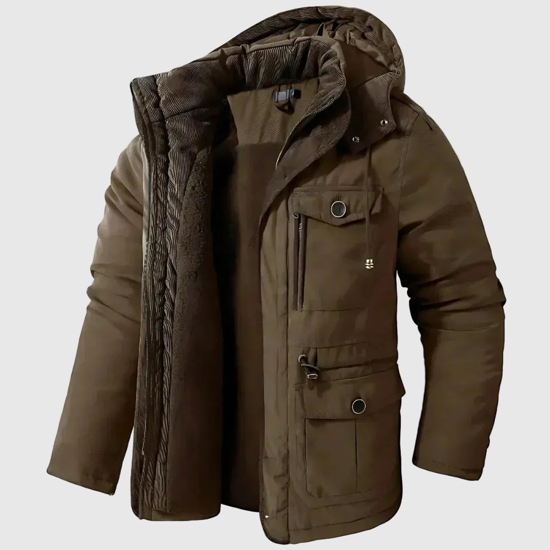 Jeff Men's Waterproof Insulated Winter Jacket | Warm Windproof Padded Jacket for Men | Everyday Outdoor Cold Weather Outerwear