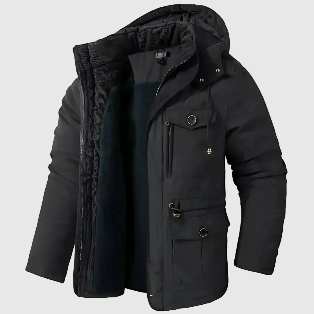 Jeff Men's Waterproof Insulated Winter Jacket | Warm Windproof Padded Jacket for Men | Everyday Outdoor Cold Weather Outerwear